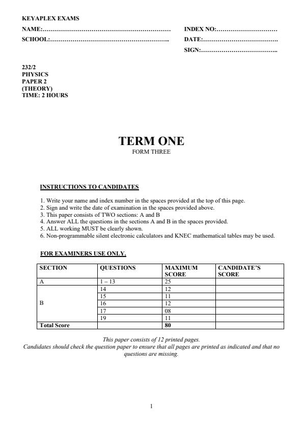 Preview page Form-3-Physics-Paper-2-End-of-Term-1-Examination-2022_1177_0.jpg