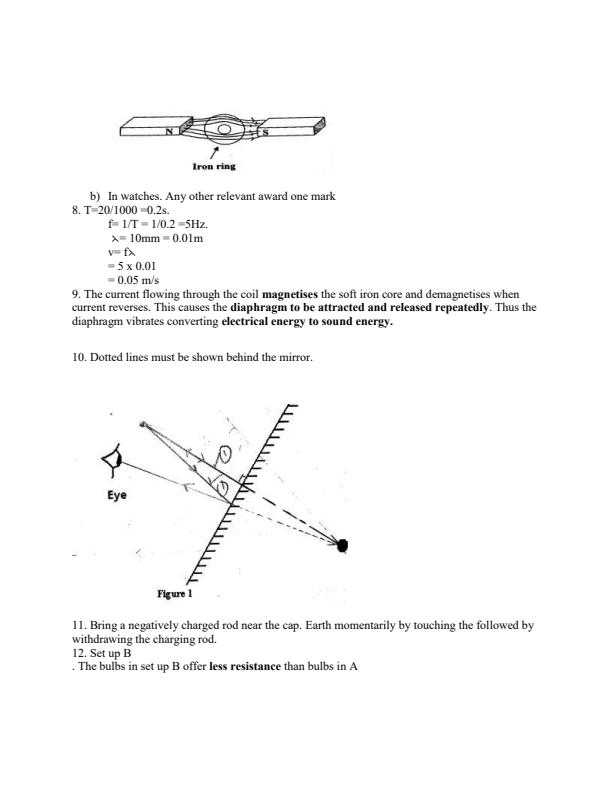 Form 3 Physics Paper 2 End of Term 2 Examination 2021 735