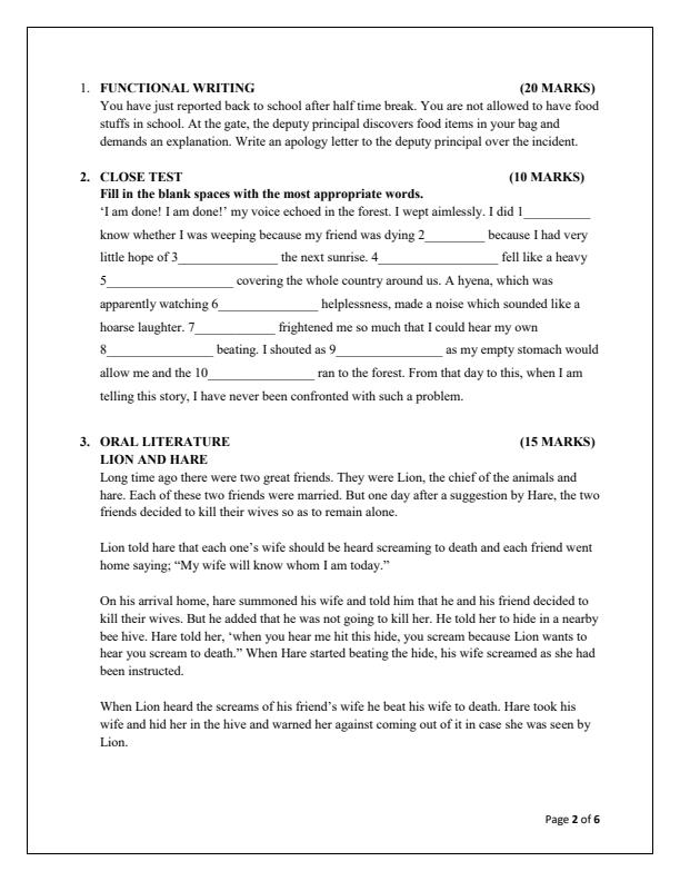 Preview page Form-3-Term-1-French-Opener-Exam-2026_4895_1.jpg