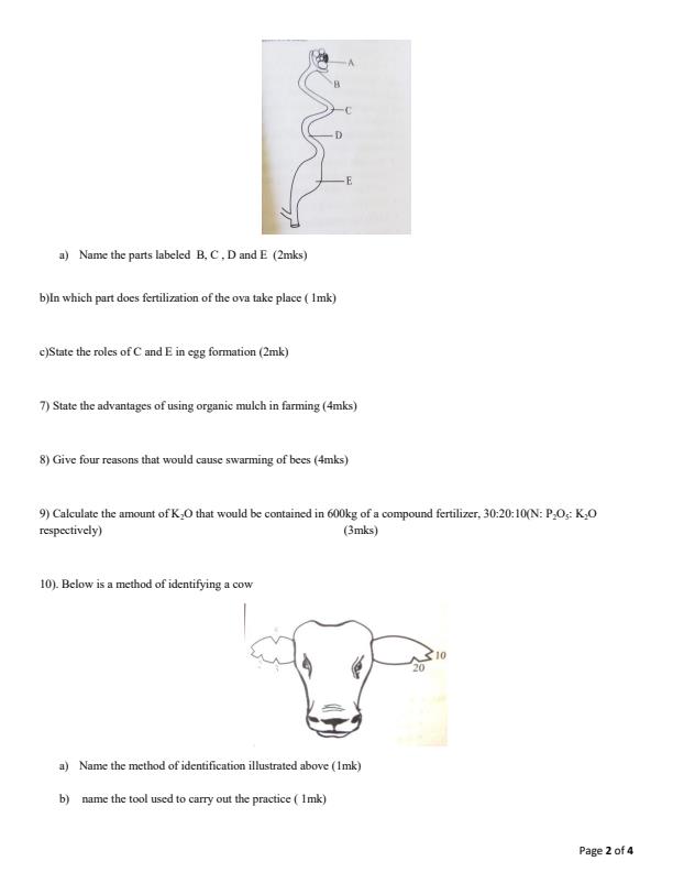 Preview page Form-4-Agriculture-Mid-Term-1-Exam-2026_5239_1.jpg