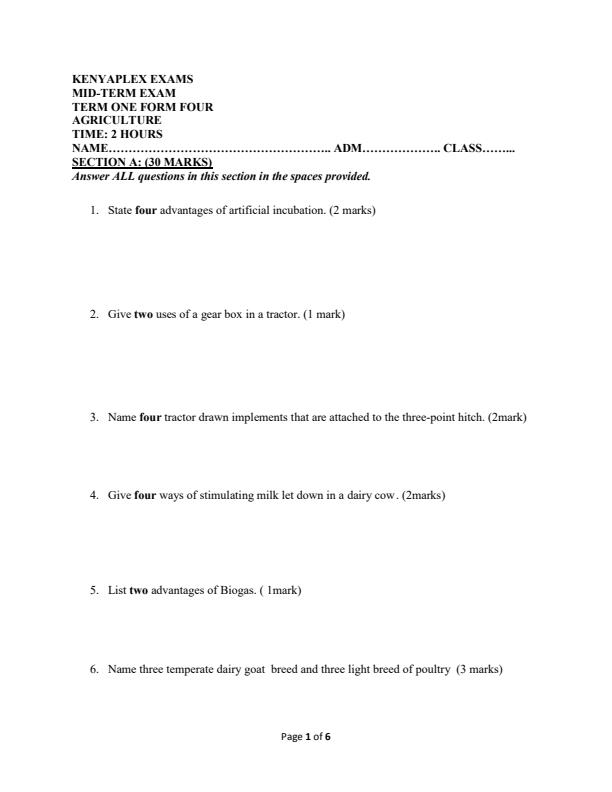 Preview page Form-4-Agriculture-Mid-Term-1-Examination-2024_2042_0.jpg