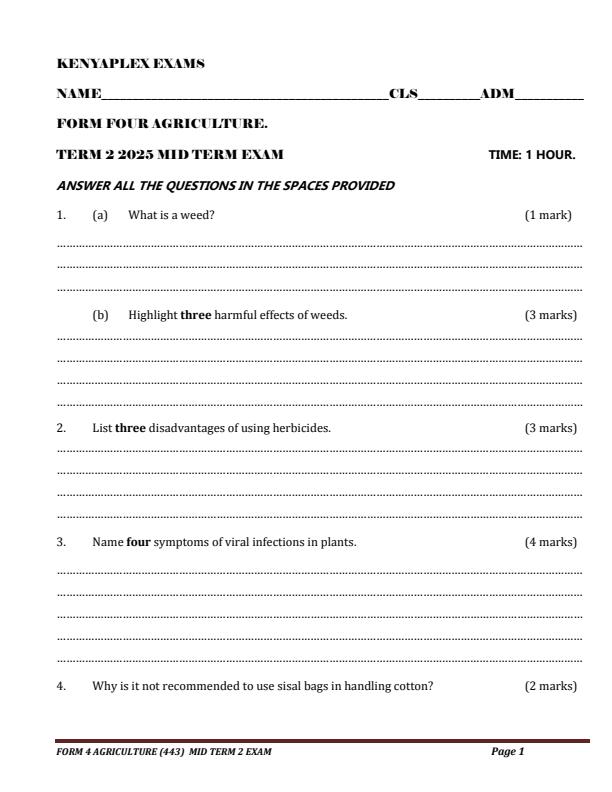 Preview page Form-4-Agriculture-Mid-Term-2-Exam-2025_4101_0.jpg