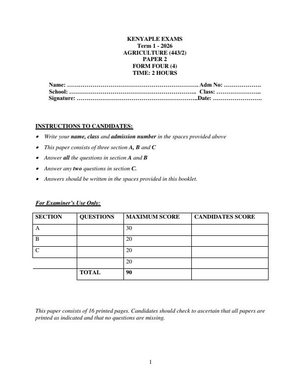 Preview page Form-4-Agriculture-Paper-2-End-Term-1-Exam-2026_5478_0.jpg