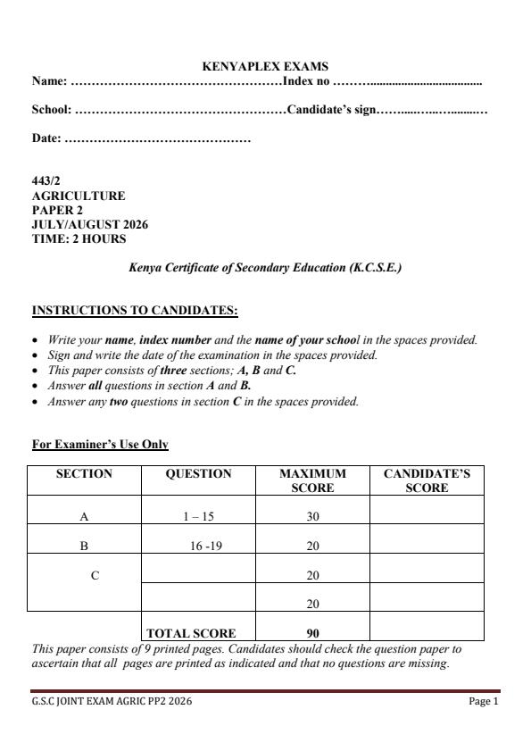 Preview page Form-4-Agriculture-Paper-2-End-Term-2-Exam-2026_6181_0.jpg