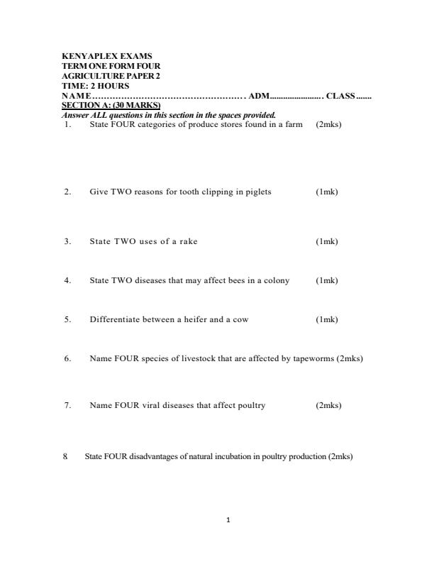 Preview page Form-4-Agriculture-Paper-2-End-of-Term-1-Examination-2022_1238_0.jpg