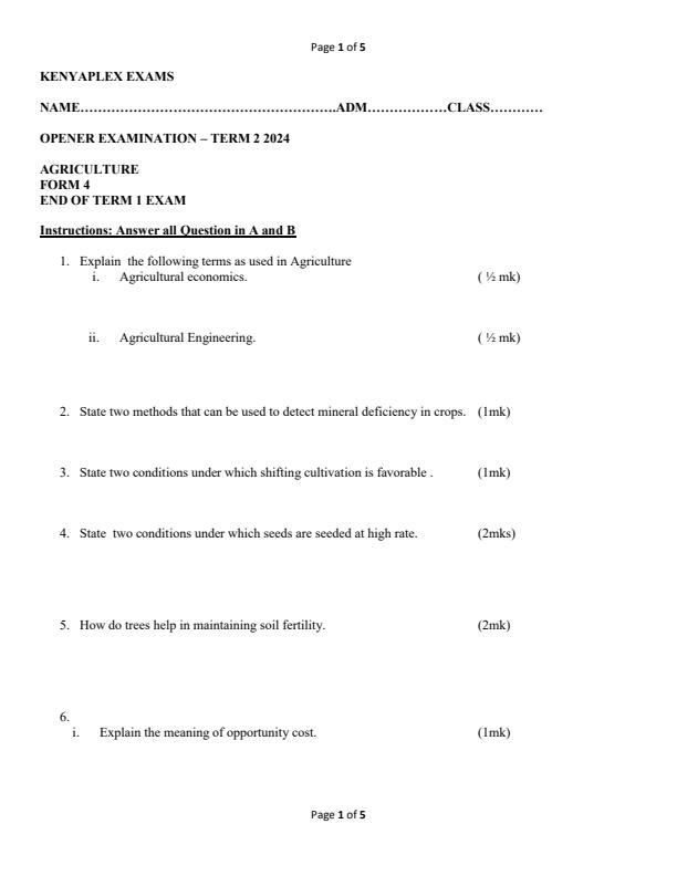 Preview page Form-4-Agriculture-Term-2-Opener-Exam-2024_2365_0.jpg