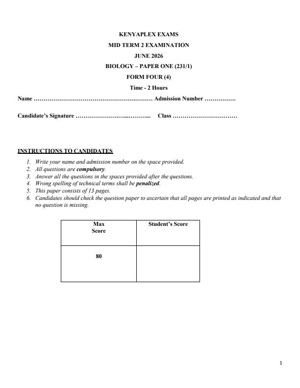 Preview page Form-4-Biology-Mid-Term-2-Exam-2026_5982_0.jpg
