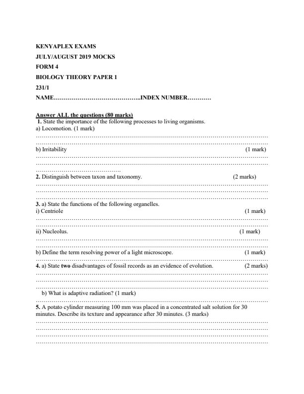 Preview page Form-4-Biology-Paper-1-Mock-Exams-term-2-2019_213_0.jpg