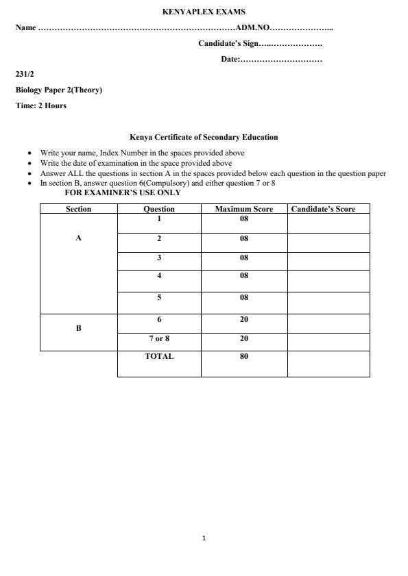 Preview page Form-4-Biology-Paper-2-End-Term-2-Exam-2026_6183_0.jpg