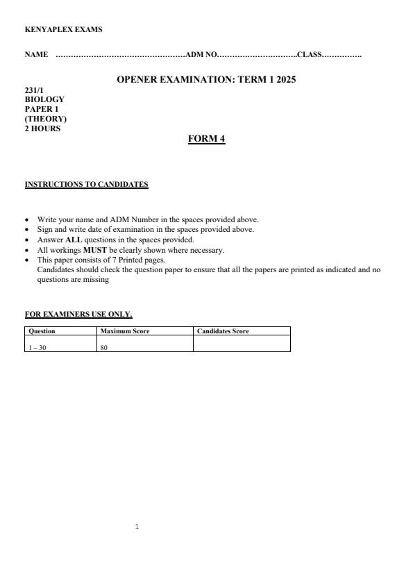 Preview page Form-4-Biology-Term-1-Opener-Exam-2025_3575_0.jpg