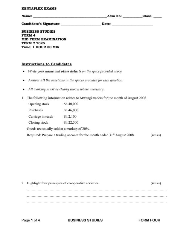 Preview page Form-4-Business-Studies-Mid-Term-2-Exam-2025_4103_0.jpg