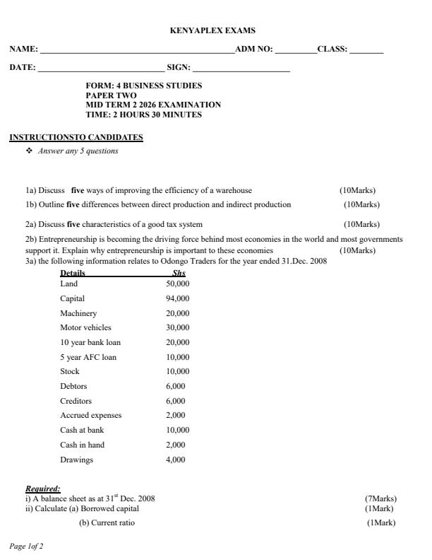 Preview page Form-4-Business-Studies-Mid-Term-2-Exam-2026_5972_0.jpg
