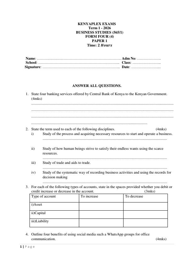 Preview page Form-4-Business-Studies-Paper-1-End-Term-1-Exam-2026_5484_0.jpg