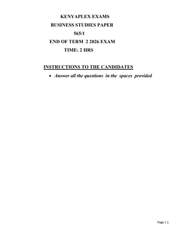 Preview page Form-4-Business-Studies-Paper-1-End-Term-2-Exam-2026_6185_0.jpg