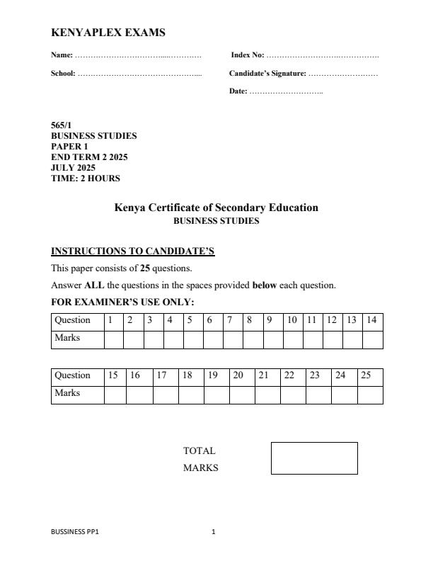 Preview page Form-4-Business-Studies-Paper-1-End-of-Term-2-Examination-2025_4291_0.jpg