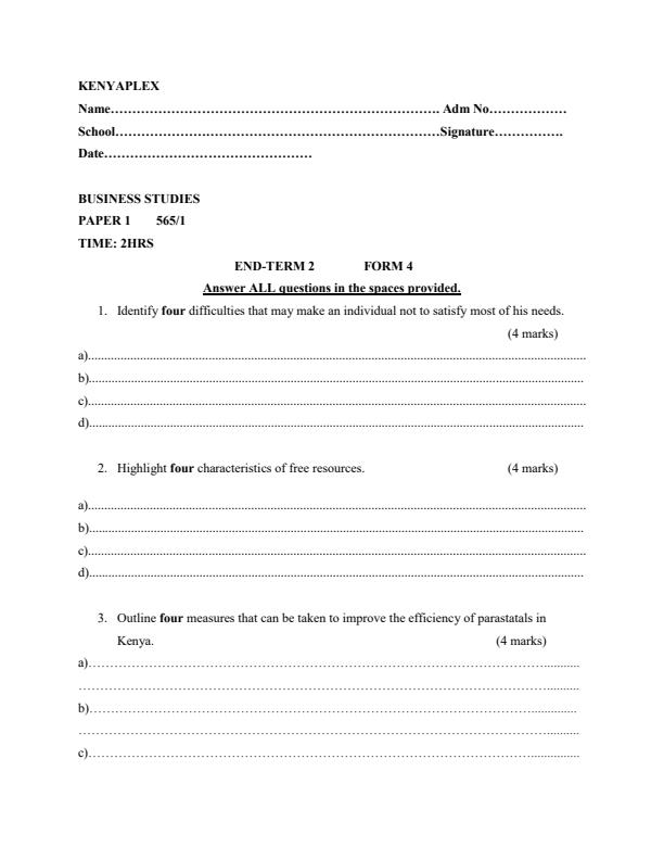 Preview page Form-4-Business-Studies-Paper-1-End-of-Term-2-Exams-2021_890_0.jpg