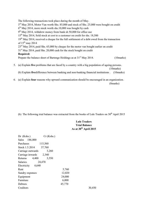 Form 4 Business Studies Paper 2 End Term 1 Examination 2023 1521