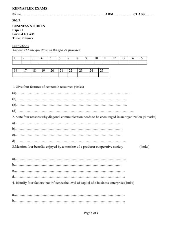 Preview page Form-4-Business-Studies-Term-1-Opener-Exam-2024_2014_0.jpg