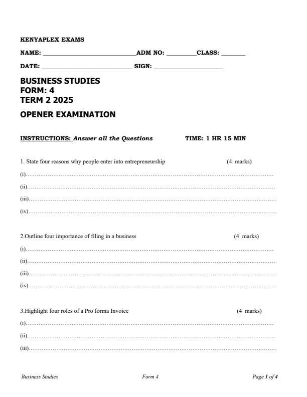 Preview page Form-4-Business-Studies-Term-2-Opener-Exam-2025_3927_0.jpg