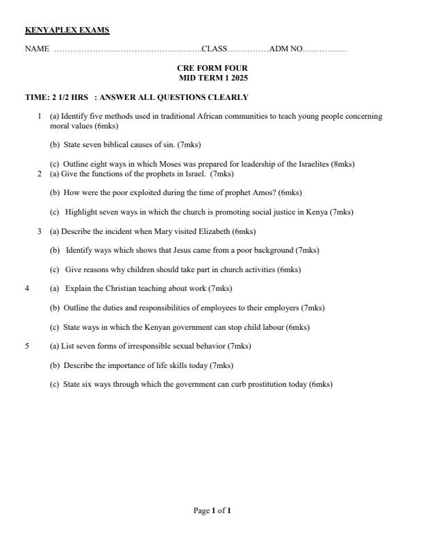 Preview page Form-4-CRE-Mid-Term-1-Exam-2025_3702_0.jpg