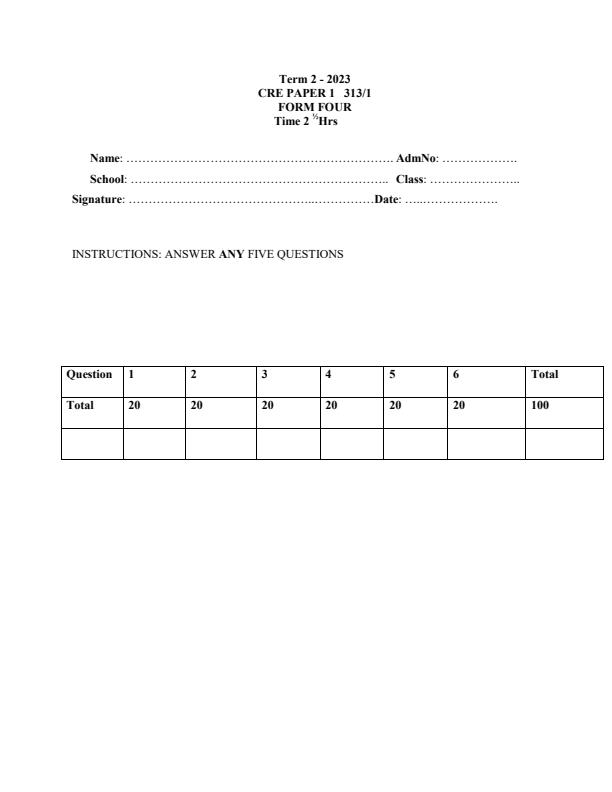 Preview page Form-4-CRE-Paper-1-End-of-Term-2-Examination-2023_1730_0.jpg