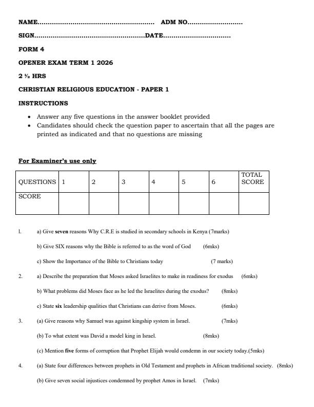 Preview page Form-4-CRE-Term-1-Opener-Exam-2026_4907_0.jpg