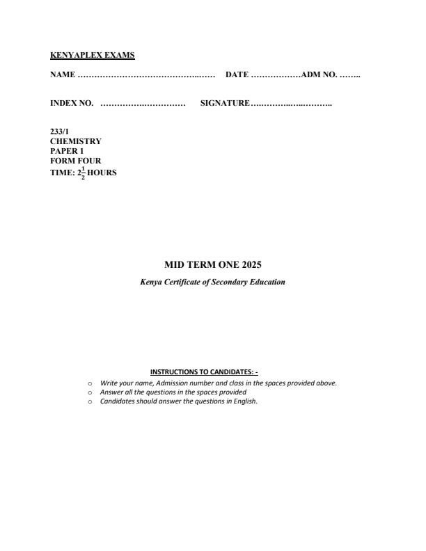 Preview page Form-4-Chemistry-Mid-Term-1-Exam-2025_3722_0.jpg