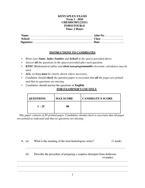Preview page Form-4-Chemistry-Paper-1-End-Term-1-Exam-2026_5488_0.jpg