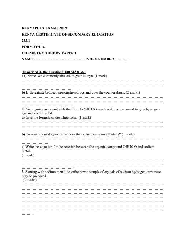 Preview page Form-4-Chemistry-Paper-1-Term-2-Mock-Exams-2019_190_0.jpg