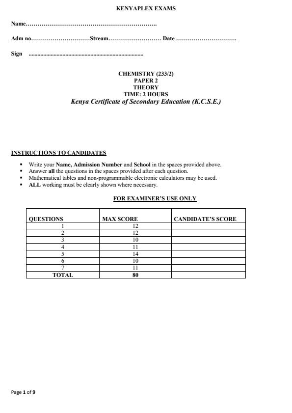 Preview page Form-4-Chemistry-Paper-2-End-Term-2-Exam-2026_6188_0.jpg