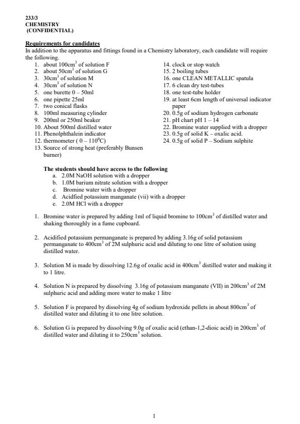 Preview page Form-4-Chemistry-Paper-3-Confidential-Paper-End-Term-1-Examination-2023_1525_0.jpg