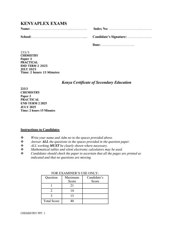 Preview page Form-4-Chemistry-Paper-3-End-of-Term-2-Examination-2025_4295_0.jpg