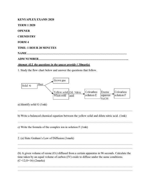 Preview page Form-4-Chemistry-Term-1-Opener-Examination-2020_457_0.jpg
