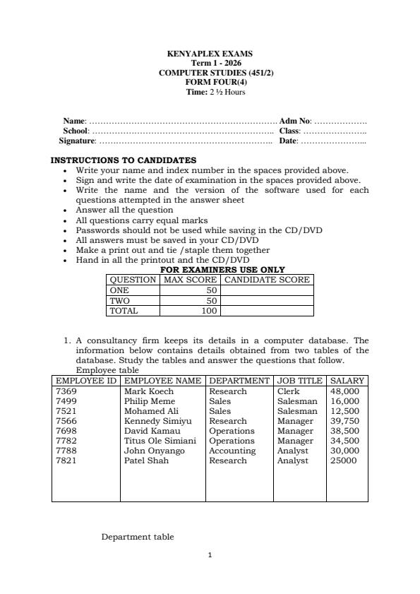 Preview page Form-4-Computer-Studies-Paper-2-End-Term-1-Exam-2026_5491_0.jpg