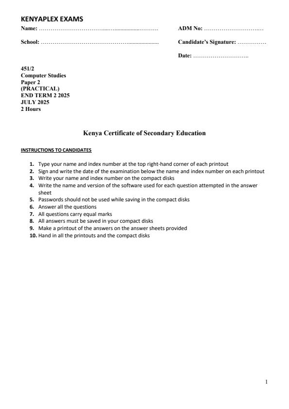 Preview page Form-4-Computer-Studies-Paper-2-End-of-Term-2-Examination-2025_4297_0.jpg