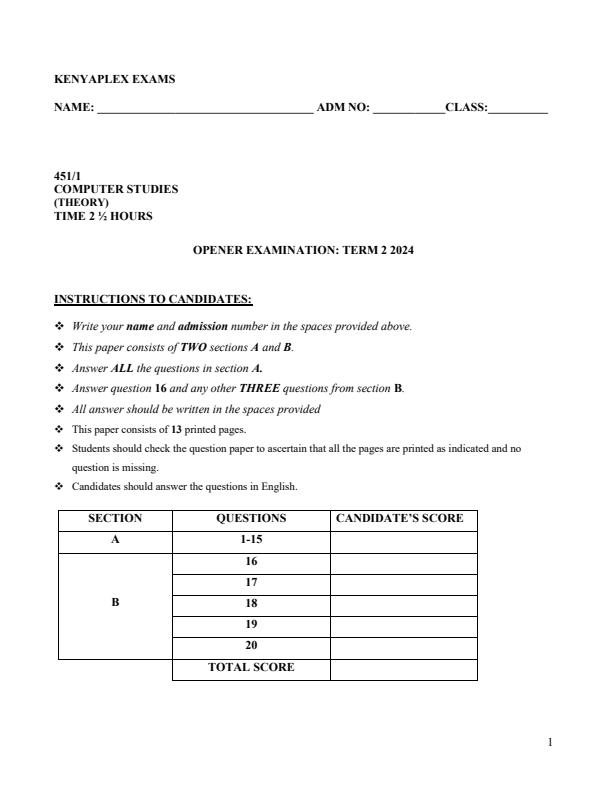 Preview page Form-4-Computer-Studies-Term-2-Opener-Exam-2024_2378_0.jpg