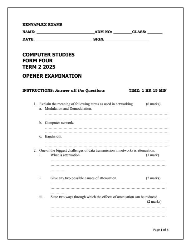 Preview page Form-4-Computer-Studies-Term-2-Opener-Exam-2025_3933_0.jpg