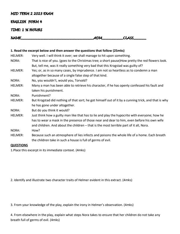 Preview page Form-4-English-Mid-Term-2-Exam-2023_1699_0.jpg