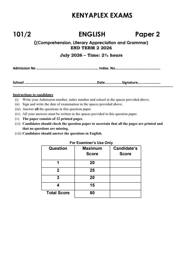 Preview page Form-4-English-Paper-2-End-Term-2-Exam-2026_6195_0.jpg