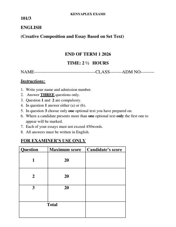 Preview page Form-4-English-paper-3-End-Term-1-Exam-2026_5495_0.jpg