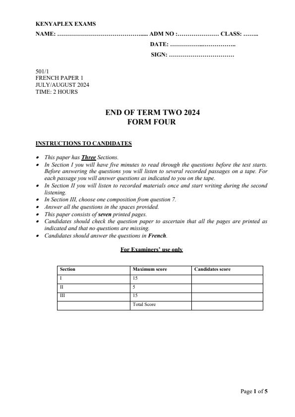 Preview page Form-4-French-Paper-1-End-of-Term-2-Examination-2024_2775_0.jpg