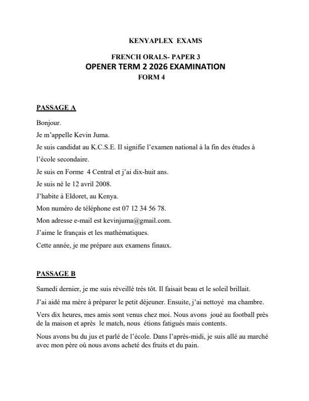 Preview page Form-4-French-Paper-3-Term-2-Opener-Exam-2026_5746_0.jpg