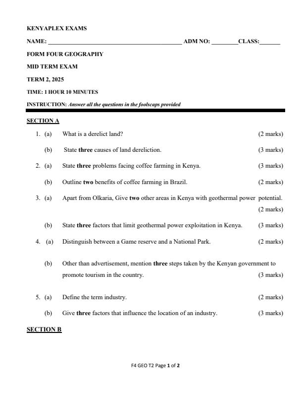 Preview page Form-4-Geography-Mid-Term-2-Exam-2025_4109_0.jpg