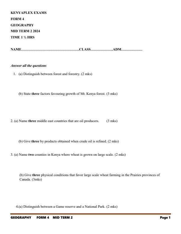 Preview page Form-4-Geography-Mid-Term-2-Examination-2024_2512_0.jpg