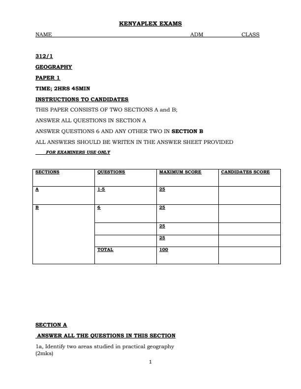 Preview page Form-4-Geography-Paper-1-End-Term-2-Exam-2026_6197_0.jpg