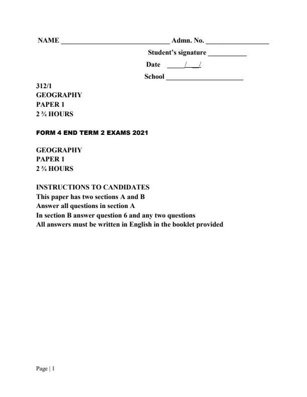 Preview page Form-4-Geography-Paper-1-End-of-Term-2-Exams-2021_987_0.jpg