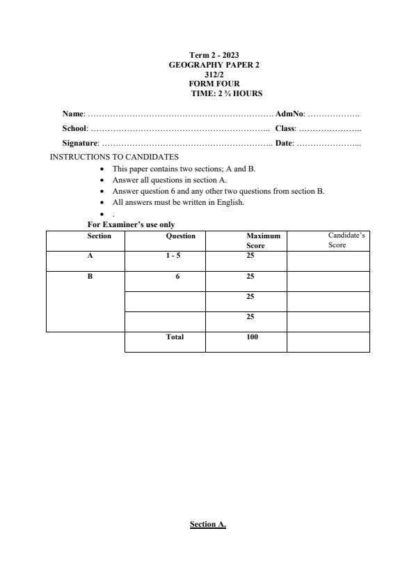 Preview page Form-4-Geography-Paper-2-End-of-Term-2-Examination-2023_1742_0.jpg