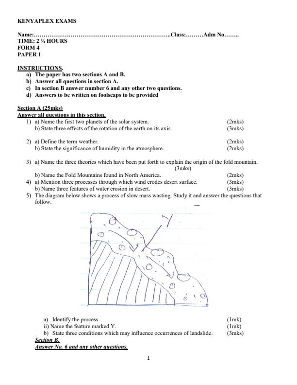 Preview page Form-4-Geography-Term-1-Opener-Exam-2024_2019_0.jpg