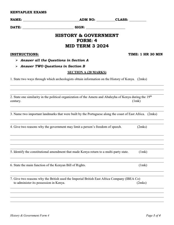 Preview page Form-4-History-and-Government-Mid-Term-3-Examination-2024_3245_0.jpg