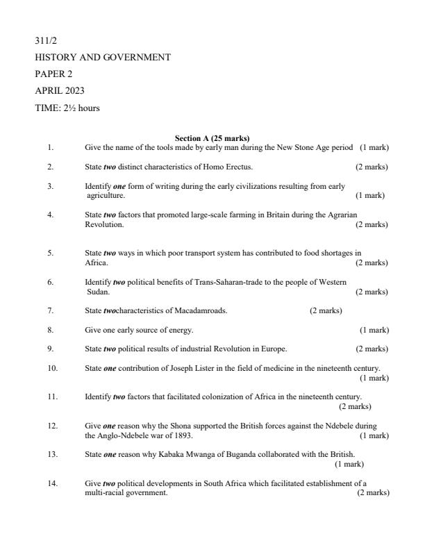 Preview page Form-4-History-and-Government-Paper-2-End-Term-1-Examination-2023_1534_0.jpg